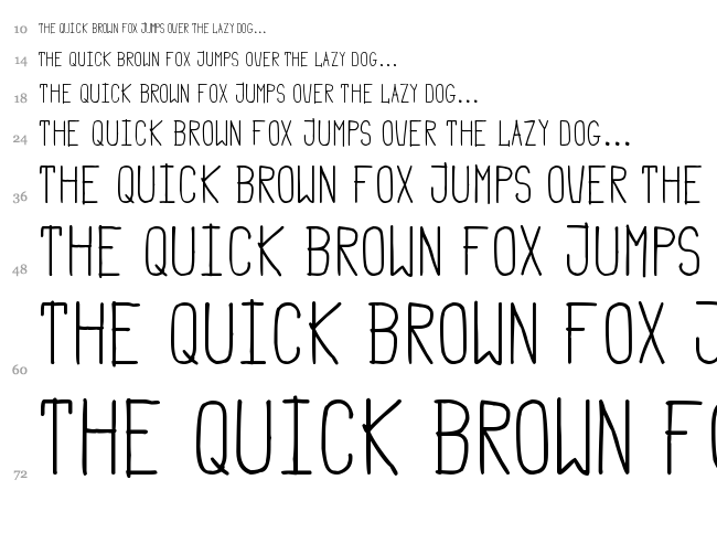 Simple Cream font waterfall
